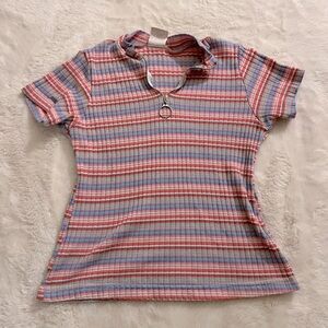 Vintage Made in USA Retro Quarter Zip Tee